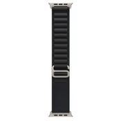 Apple Pašček za uro Alpine APPLE Watch 49 mm M Črni naravni titanovi elementi MFTF4ZM/A