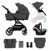 Otroški voziček Kinderkraft Yoxi MINK PRO 3v1, Moonlight Grey