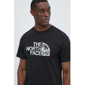 Pamucna majica The North Face za muškarce, boja: crna, s tiskom, NF0A87NXJK31