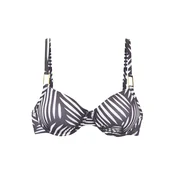 LASCANA Bikini zgornji del antracit / bela