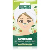 Beauty formulas Nose Pore Strips Deeply Cleansing Nose Strips - Avokado 1 paket - 6 kosov