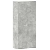 Vidaxl omara za čevlje Betonsko siva 80 x 39 x 178 cm Konstruiran les