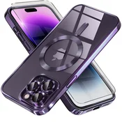 GS Ovitek za iPhone 14 Pro, Electro MagSafe, vijoličen + zaščita za zaslon