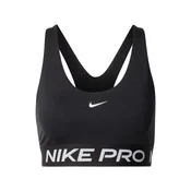 NIKE Športni nederček PRO črna/bela