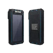 Bass Polska Solarna prenosna baterija z vžigalnikom in LED svetilko, 10000 mAh