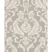 Casa Padrino baroque non-woven wallpaper gray/beige - Baroque style living room wallpaper with elegant pattern - Wall decoration in baroque style - Wallpaper in baroque style