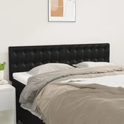 Uzglavlja crna 144x5x78/88 cm od umjetne kože