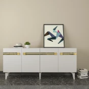 Hanah Home Konzola Hayat KB150, 150x80x35 cm, Antracit-srebrne boje