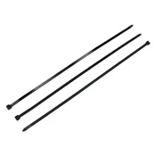 shumee Kabelske vezice, kabelske vezice, vezice za vezice, kabelske vezice, 9,0 x 550 mm 100 kos v vrečki črne UV obstojne, Teger