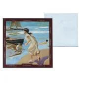 Carmani, stekleni podstavek približno 11,5 x 11,5 cm - sorolla/Dekle vstopa v morje