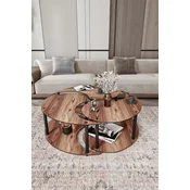 Hanah Home Set klub stolova Yin Yang, 3 komada, Braon