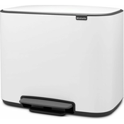 Brabantia Bo kanta za otpad s pedalom 11 L + 23 L s 2 plasticna umetka - White