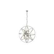 Searchlight 2478-8AB - Luster na lancu ORBIT 8xE14/60W/230V mesing