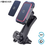 Forever MH-250 magnetni auto držac za telefon, okretan 360°, 2 magneta, crna