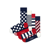 Happy Socks Carape, mornarsko plava / crvena / bijela