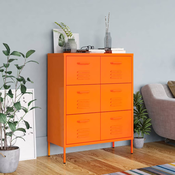 Vidaxl Omarica s predali oranžna 80x35x101,5 cm jeklo