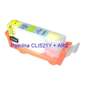 FENIX C-CLI521Y ARC kartuša brez črnila z auto reset čipom ( ARC) - polnilna