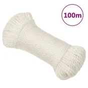 Vidaxl Delovna vrv bela 8 mm 100 m polipropilen