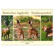 Deutsches Jagdwild - Waidmannsheil (Wandkalender 2026 DIN A4 quer), CALVENDO Monatskalender