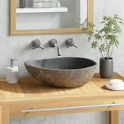 Umivaonik od rijecnog kamena ovalni (37 - 46) x (29 - 36) cm