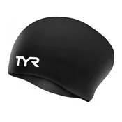 Tyr silicone long swimming cap black