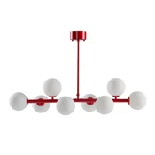 Rdeča/bela stropna svetilka iz opalnega stekla 30x104 cm Ekman – Jotex