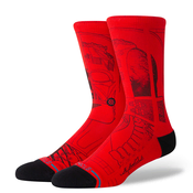 Stance VADER SW CREW, nogavice m., rdeča A555A25VAD