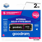 Goodram PX700 SSD SSDPR-PX700-02T-80 unutarnji SSD M.2 2,05 TB PCI Express 4.0 3D NAND NVMe