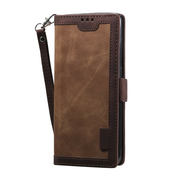 Eleganten etui/ovitek Vintage Splice za Huawei P40 - rjav