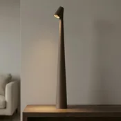 Vibia LED baterijska namizna svetilka Africa, višina 45 cm, temno rjava - Dnevna soba/jedilnica - Dizajn - Kovina