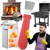 shumee Lopatica za čiščenje žara Strgalo za led Strgalo za kamin Rja
