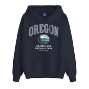 JACK & JONES Majica JORBradley US-State mornarska/smaragd/sivka/bela