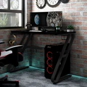 Igraci stol s nogama u oblika slova ZZ crni 90 x 60 x 75 cm