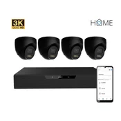 iGET HOME N85P4 - kamera NVR PoE z ločljivostjo 3K, 8CH NVR + 4x kamera z zvokom, IR in LED