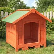 Kucica za pse smeda 65 x 65 x 61,5 cm od masivne borovine