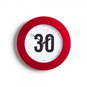 BR zidni sat s crvenim obrubom, 30 cm