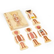 Bigjigs Toys Lesene sestavljanke Anatomija deklica