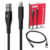 slomart USB kabel za iPhone Maclean MFi, 2.4A, 1m, črn
