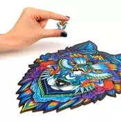 WoodPuzzle, 90-delna inovativna lesena sestavljanka - volk