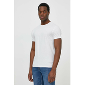 Bombažna kratka majica Gant moški, bela barva