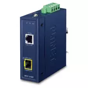 Planet IECC-210T Industrial 1-Port 100TX + 1-Port 100FX SFP EtherCAT Media Converter (RJ45 In, SFP Out, -40~75 degrees C, Dual 9~48V DC, BECKHOFF EtherCAT conformance test tool verified)