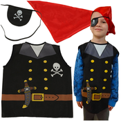 IKONKA Otroški piratski kostum 3–8 let IK-KX4300