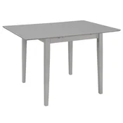 Vidaxl Raztegljiva jedilna miza MDF (80-120)x80x74 cm siva
