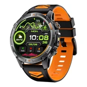INF Večnamenska pametna ura s spremljanjem srčnega utripa, pritiska in spanja Black+Orange, (5000446729)