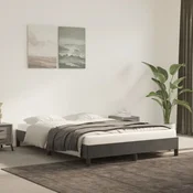 vidaXL Posteljni okvir brez vzmetnice temno siv 140x200 cm žamet