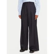 Weekend Max Mara Hlače iz tkanine Globale 2525136162 Mornarsko modra Wide Leg