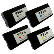 Komplet HP 950XL + 3 A— HP 951XL (C,M,Y) / C2P43AE-K kompatibilne kartuA!e (4) - Ä?rna, cyan, magenta, rumena