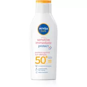NIVEA SUN Sensitive Immediate losjon za sončenje za občutljivo kožo SPF 50+ 200 ml