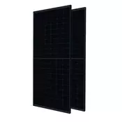 PV modul JA Solar 500W, mono-Si, bifacial, N-tip polovične celice 182mm, približno 120cm kabli, MC4-EVO2A priključek, teža 27,3kg, Full Black