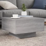 Stolic za kavu siva boja hrasta 55x55x31 cm konstruirano drvo